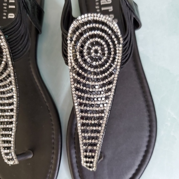 NEW! Black Tiara Sparkle Thong Sandals - Picture 5 of 5